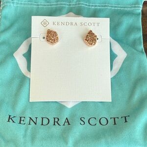 Kendra Scott Sparkling Drusy Rose Gold Earrings
